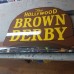 New Brown Derby Painted Metal Neon Sign 54"W x 36"H